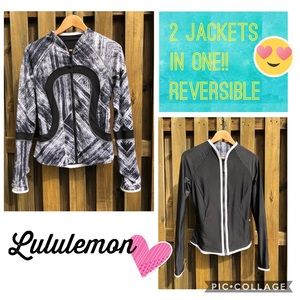 ❤️ Lululemon REVERSIBLE jacket Black + White